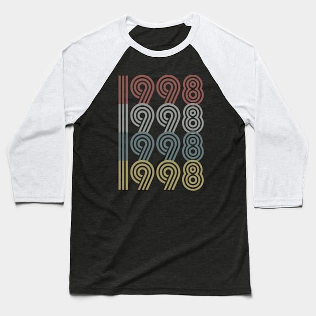 1998 Birth Year Retro Style Baseball T-Shirt by Elsie Bee Designs